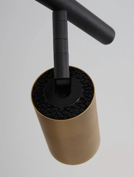 Sypialniana lampa nasufitowa Cayes nad łóżko czarna złota