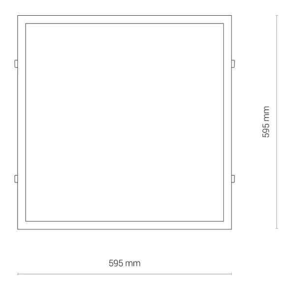 Kwadratowy plafon do sypialni CL ITAKA 8456 LED 40W 4000W biały