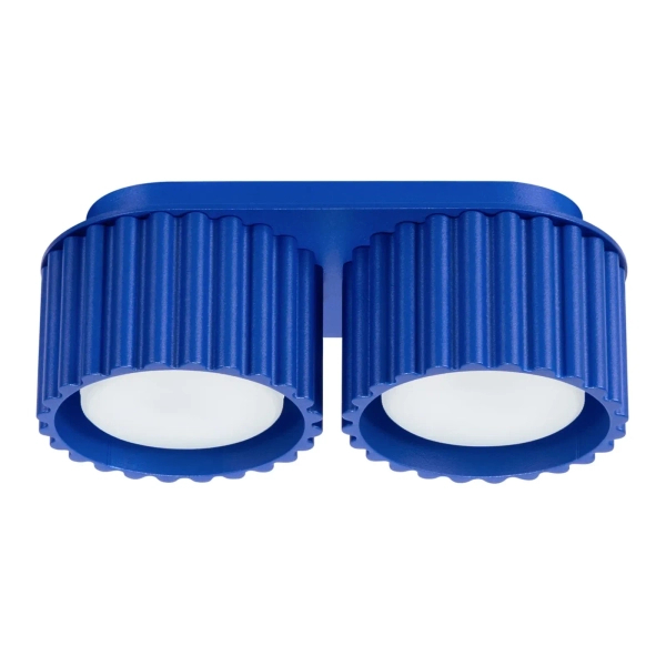 Sufitowa lampa AURA SL.1813 ryflowana niebieska 2xGx53