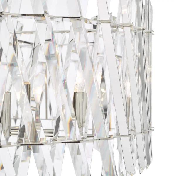 Kryształowa wisząca lampa Entwine ENT0838 do salonu glamour nikiel