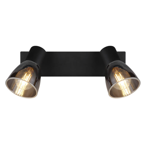 Sufitowa lampa ruchoma Claude 54307-2 czarna przydymiona