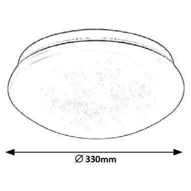 Plafon LAMPA sufitowa LUCAS 3937 Rabalux OPRAWA okrągła z efektem gwiazd LED 18W 4000K biała