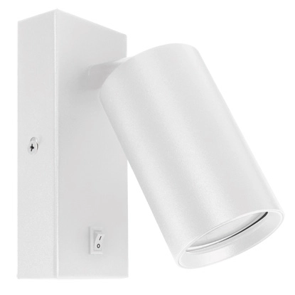 Regulowana LAMPA ścienna DARIA WLL 03952 Ideus metalowa OPRAWA kinkiet tuba loft biała