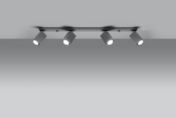 Regulowana LAMPA sufitowa MERIDA SL.0461 metalowa OPRAWA reflektorki szare