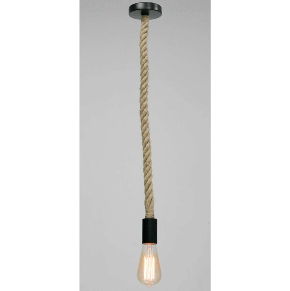LAMPA wisząca ULLEU 69029H Globo skandynawska OPRAWA zwis lina rope brązowa czarna