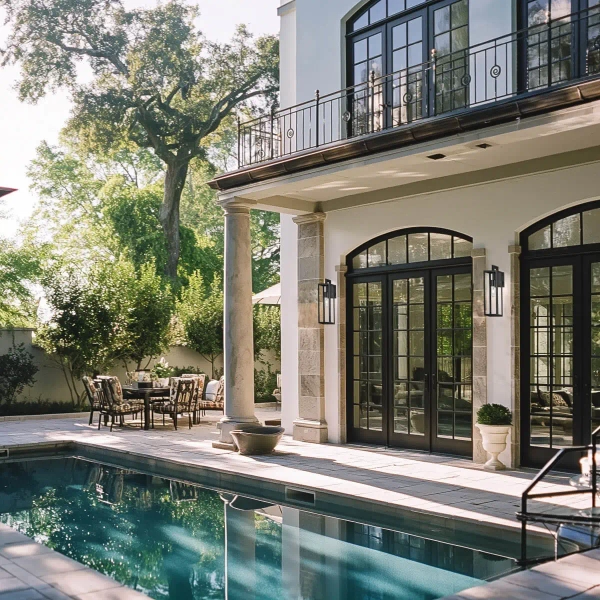 Minimalistyczny kinkiet Kyoto W01678BK Cosmolight prostokąt IP44 metal czarny