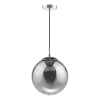 Loftowa wisząca lampa Ripple SP71-RIP8810 szklana kula chrom przydymiony