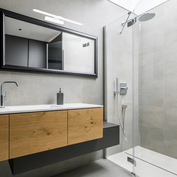 Kinkiet LAMPA ścienna SPLASH ML5617 Milagro metalowa OPRAWA galeryjka LED 8W 4000K nad lustro IP44 biała