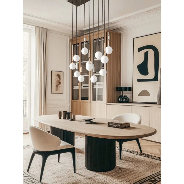 Zwisająca lampa kaskadowa Ero Multicolor XVI OR86416 kule białe czarne