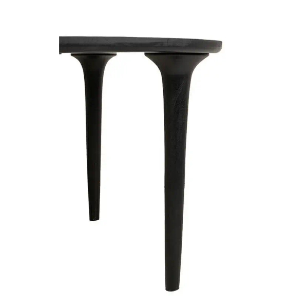 Okrągły stół LAMINAR MM001501100339 czarny drewniany do jadalni 120cm