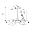 Kwadratowa lampa sufitowa CHIMNEY 09926/01/30 metalowa czarna