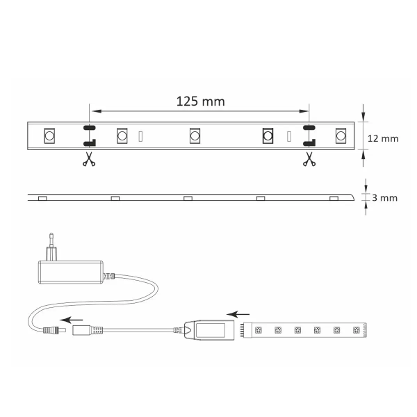 Taśma LED Wi-Fi SMART RGB 8W 313898 Polux 680lm pasek 2m 3000K-6000K