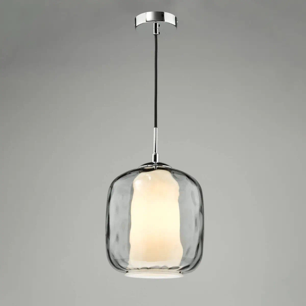 Wisząca szklana lampa Majella MAJ0150 do jadalni przydymiony chrom