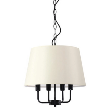 Salonowa lampa wisząca Pasteri 31-01368 Candellux abażurowa beż czarna