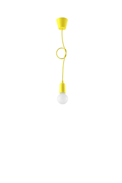 Industrialna LAMPA wisząca SL.0578 OPRAWKA na żarówkę ZWIS kabel przewód żółta