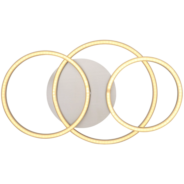 LAMPA sufitowa KENDY 67233-30N Globo metalowa OPRAWA pierścienie LED 30W 3000K rings nikiel