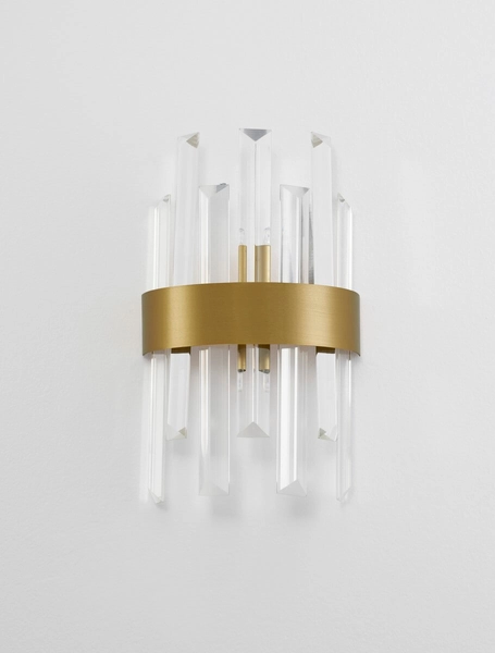 Ścienna lampa CHOLULA LE42910 kryształki przezroczyste złote