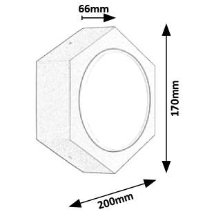 Zewnętrzna LAMPA ścienna AVOLA 7964 Rabalux geometryczna OPRAWA elewacyjna LED 9W 3000K kinkiet IP54 czarny biały