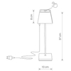 Lampa stołowa z abażurem Mahe 8397 Nowodvorski LED 2,2W 3000K IP54 na USB biała