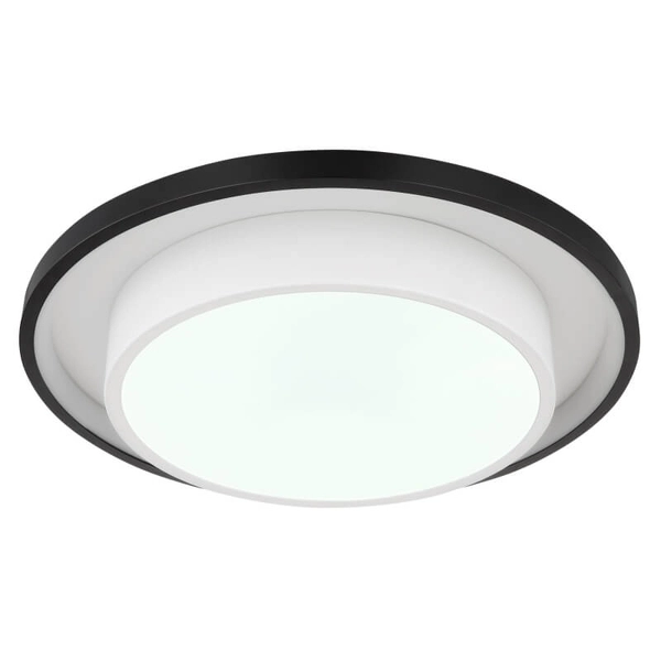 Ściemnialny plafon z pilotem Morgan 41390-21 LED 21W CCT RGB czarny
