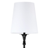 Lampka stołowa do salonu Austin T01241BK-WH Cosmolight metal tkanina czarna biała