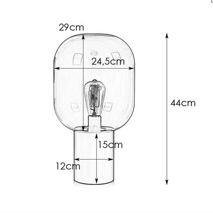 Nocna lampa sypialniana Brooklyn 107482 nowoczesna biała czarna