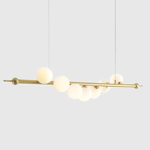 Wisząca lampa pokojowa Wave 1115T40 Aldex szklane kule mosiądz białe