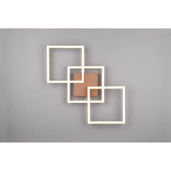 Ledowy sufitowy plafon Trail R64493165 LED 31W 3000K kwadraty brązowy