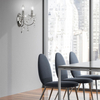 Ścienna lampa glamour AURORA 22-96138 szklana pałacowy z kryształkami chrom