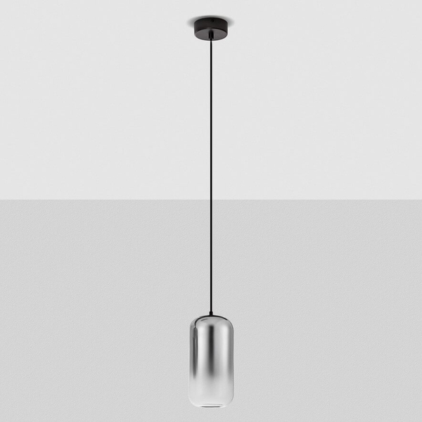 Szklana lampa wisząca ANUCO LE44611 LED 3W 3000K szklana tuba szary