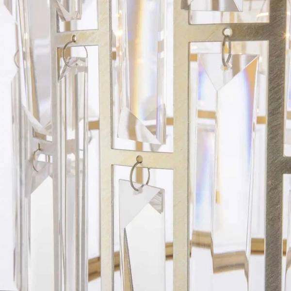 Kryształowa LAMPA wisząca KIEV P01110CP Cosmolight salonowy zwis crystal glamour szampański