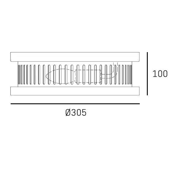 Minimalistyczny plafon zewnętrznyFunchal C03163BK IP44 czarny