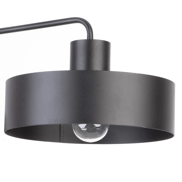 Kinkiet LAMPA ścienna VASCO 31555 Sigma okrągła OPRAWA metalowa na wysięgniku czarna