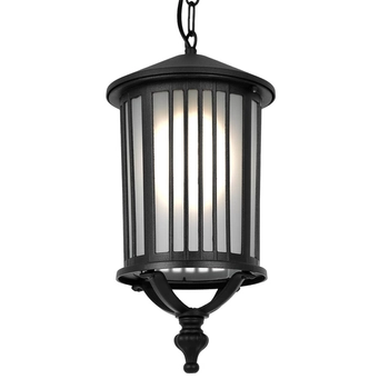 Lampa wisząca na łańcuchu Detroit K-8211 Kaja IP44 lampion metalowy czarny