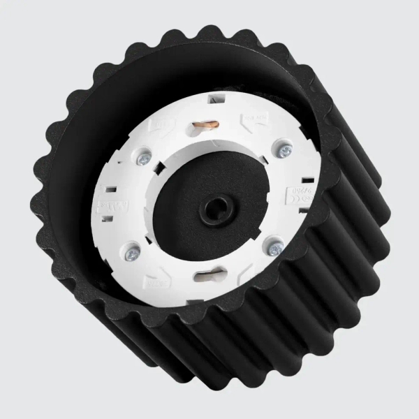 Ryflowana lampa sufitowa AURA SL.1787 tubka metalowa czarna