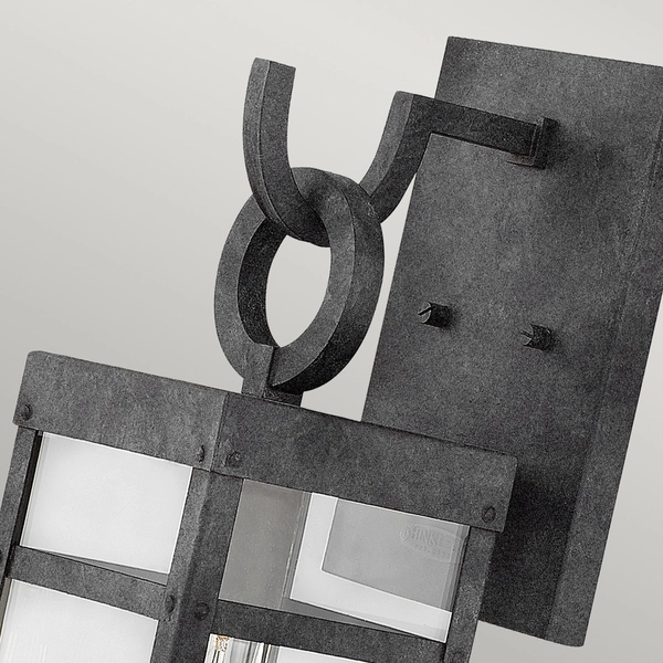 Zewnętrzny kinkiet QN-PORTER-M-DZ Quintiesse do ogrodu IP44 szary