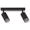 Podwójna sufitowa lampa Pipe Ring Spot ML2069 na listwie czarny