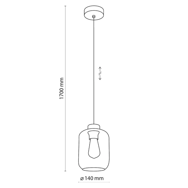 Industrialna lampa wisząca do salonu Marco 6696 TK Lighting szklana zielona
