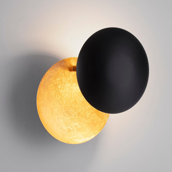 Ścienny kinkiet designerski PAIJAN LE44458 LED 6W 3000K okręgi czarny złoty