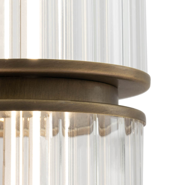Liniowa ledowa lampa wisząca Merezi 4 5219 LED 30W 3000K mosiądz patyna