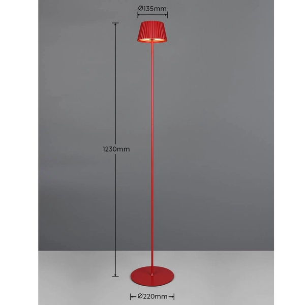 Zewnętrzna lampa stojąca Suarez R47706110 LED 2W 3000K IP44 czerwona