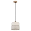 Ekologiczna lampa zwisająca Eco 5770 tuba sosna lniany beżowy