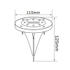 Gruntowa lampa solarna SOLLY 330246 LED 6000K okrągła IP44 srebrna