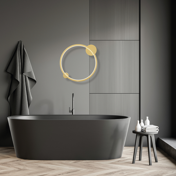 Sufitowa lampa do łazienki Saturno ML8859 Milagro LED 25W 4000K ring IP44 złoty