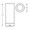 Zewnętrzna lampa stolikowa Esterno 1002 Zumaline LED 1,2W 2700K IP54 szara