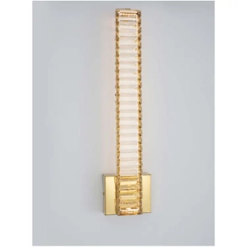 Kryształowy kinkiet Bauta złoty LED 19W 3500K lampa do sypialni outlet