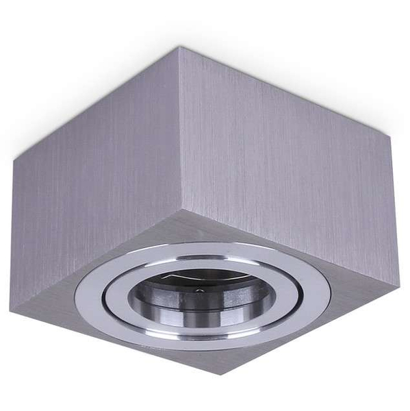 Sufitowa LAMPA plafon SLP2031 + SLP2026 MDECO metalowa OPRAWA kwadratowa LED 5W 2800K - 3300K downlight chrom