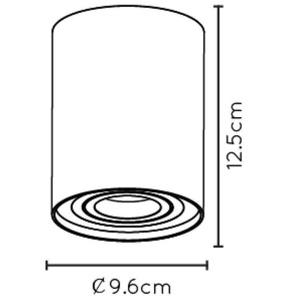 Spot LAMPA sufitowa TUBE 22952/11/30 Lucide regulowana OPRAWA metalowa tuba czarna