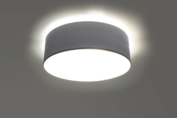 Okrągła LAMPA ścienna SL.0128 koło OPRAWA kinkiet szary