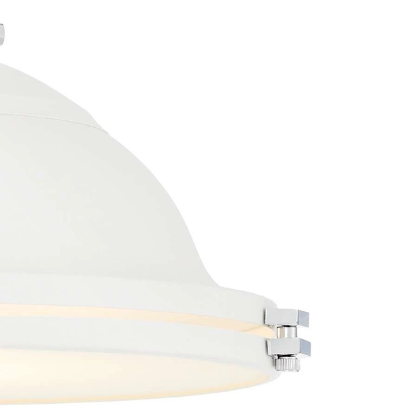 Wisząca LAMPA industrialna NAUTILIUS L 10266101 Kaspa metalowa OPRAWA na łańcuchu ZWIS okrągły biały